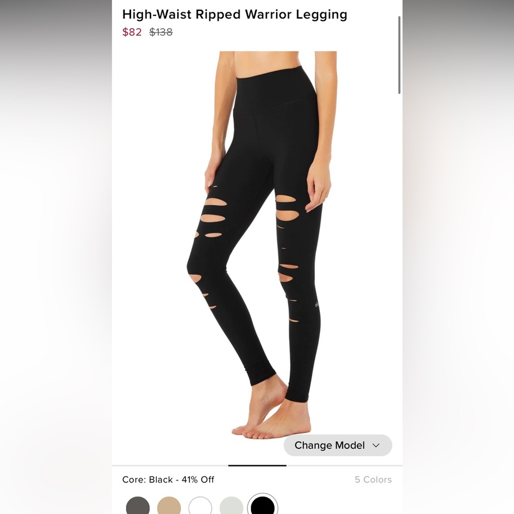 Alo ripped warrior leggings